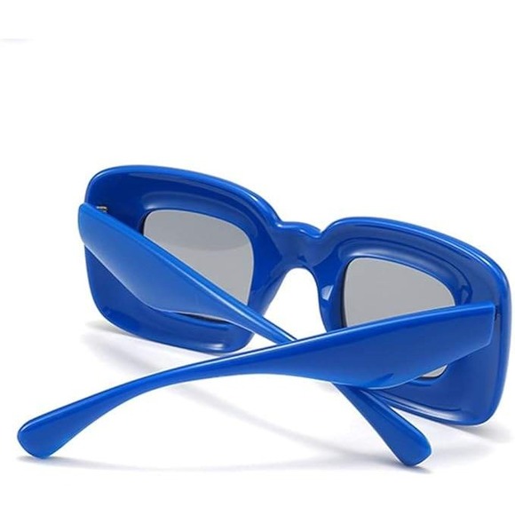 Blue Sunglasses Women Fashion Designer Candy Color Luxury Beach Festival Party - Picture 4 of 7